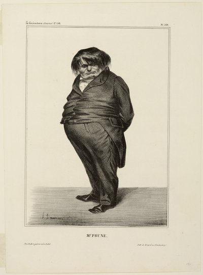 Mr. Prune, plate 288 from Célébrités de la Caricature - Honoré Victorin Daumier