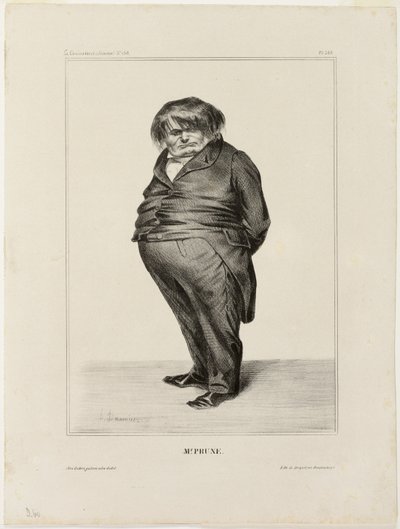 Mr. Prune, plate 288 from Célébrités de la Caricature - Honoré Victorin Daumier