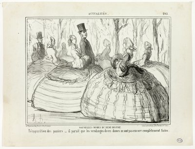 Nouvelle mode du demi-monde. Réapparition des paniers - il semble que ces dames n