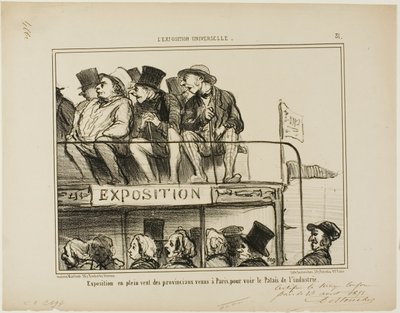 Exposition en plein air des provinciaux venus à Paris pour voir le palais de l