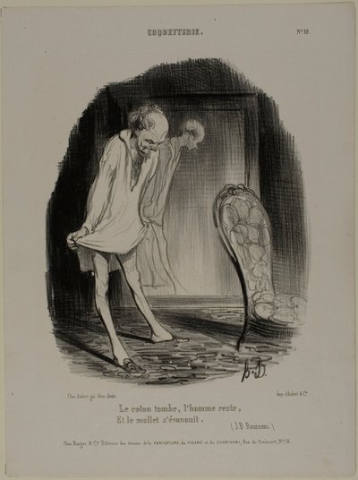 La robe de coton tombe, l