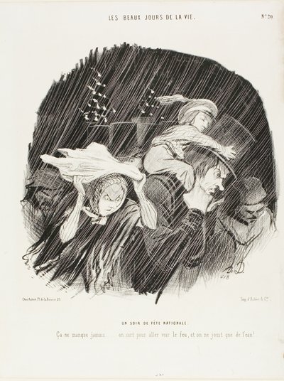 Le soir de la fête nationale. On sort pour voir le feu d