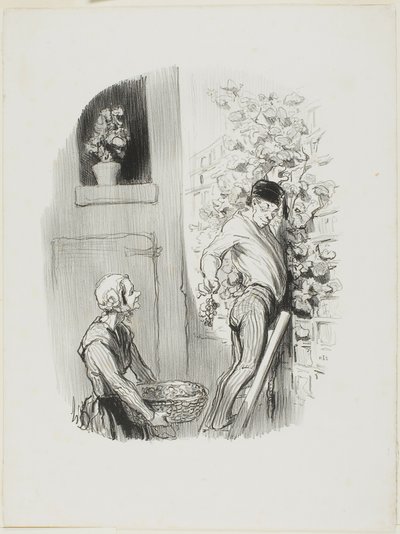 Le cueilleur de raisin, de Les Bons Bourgeois - Honoré Victorin Daumier
