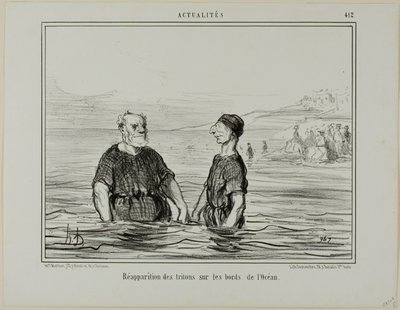 La réapparition des Tritons de la mer, planche 412 des Actualités - Honoré Victorin Daumier