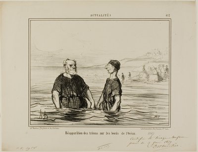La réapparition des Tritons de la mer, planche 412 des Actualités - Honoré Victorin Daumier