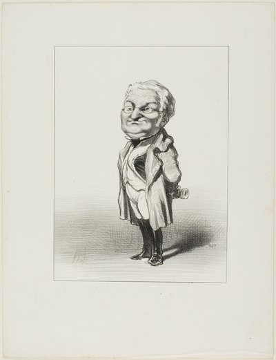Thiers. Le citoyen Thiers essaie le nouveau manteau de queue que Babin vient de lui envoyer, planche 4 de Les Représentans Représentés - Honoré Victorin Daumier