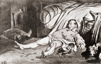 Le Massacre de la rue Transnonain, de la lithographie par Honoré Daumier, du Manuel du Collectionneur d