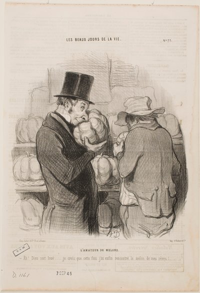 Un connaisseur de melons - Honoré Daumier