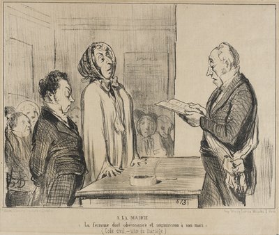 À la mairie... - Honoré Daumier