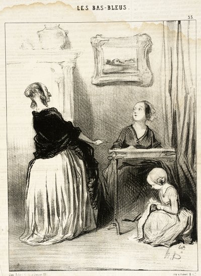 Ah!... quelle singulière éducation vous donnez à votre fille?... - Honoré Daumier