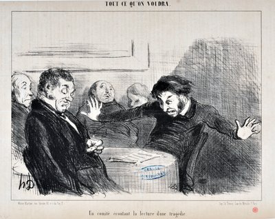 Œuvre de Honoré Daumier (1808-1879). Charivari date de 1852 : Série TOUT CE QU