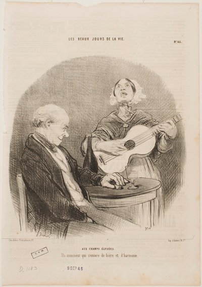 Aux Champs-Élysées - Honoré Daumier