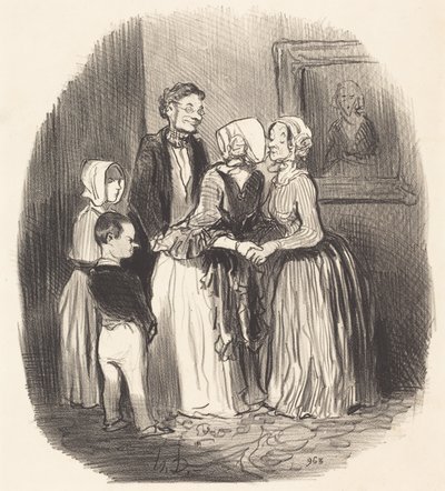 Au nouvel an, visite... à la tante Rabourdin - Honoré Daumier