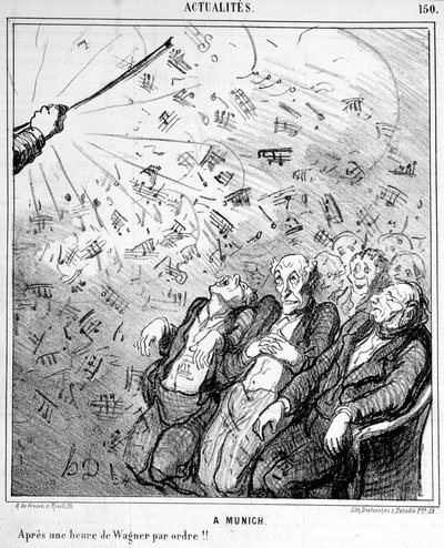 Caricature sur la musique de Wagner - par Honoré Daumier - Honoré Daumier