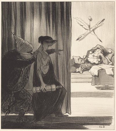 Clytemnestre poussée par mimi Véron... - Honoré Daumier