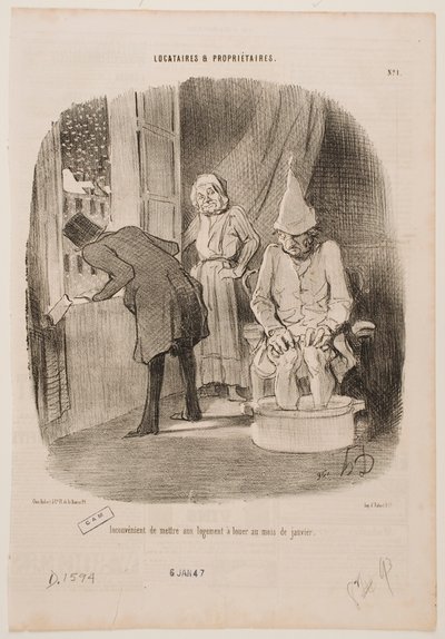 Inconvénient à mettre son logement en location en janvier - Honoré Daumier