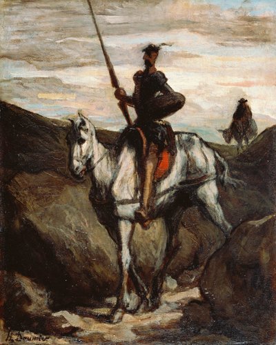 Don Quichotte dans les montagnes - Honoré Daumier