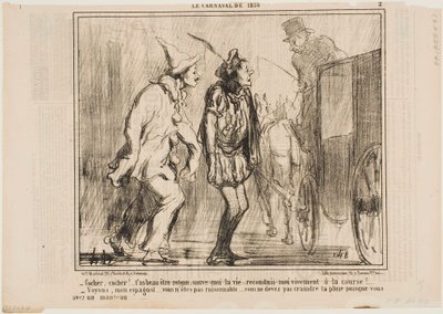 Cocher, cocher, tu ne peux pas me repousser - Honoré Daumier
