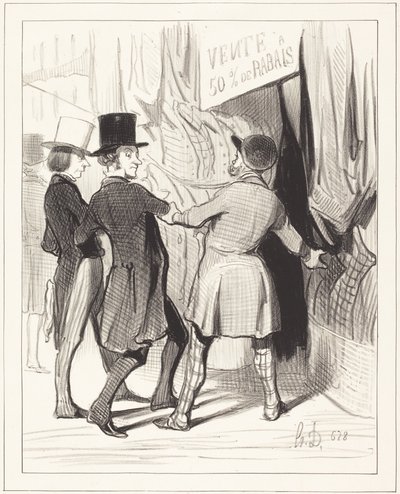 Entrez Messieurs... voici de magnifiques... - Honoré Daumier