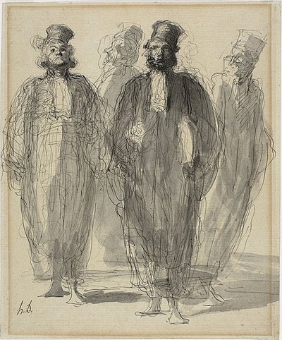 Quatre avocats - Honoré Daumier