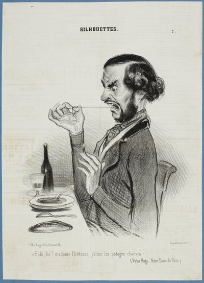 Attendez ! Serveuse, je préfère les légumes bien rasés. - Honoré Daumier