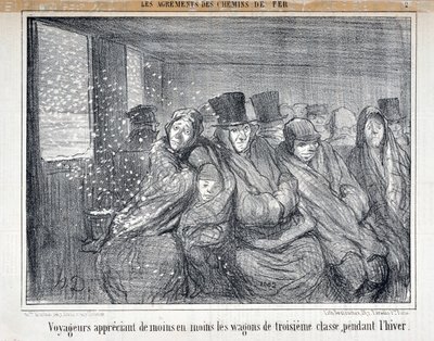 Illustration pour la série "Les Agréments des Chemins de fer" - Honoré Daumier