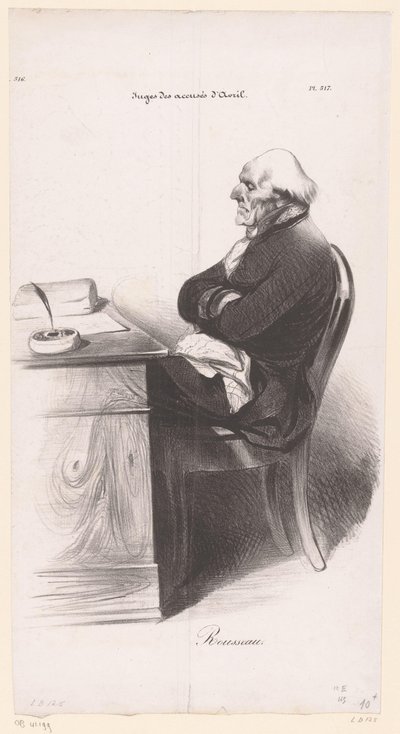 Caricature de Jean-Joseph Rousseau - Honoré Daumier