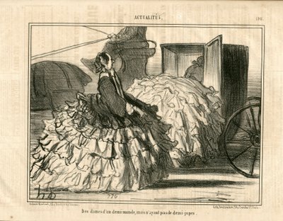 Le Charivari, Satirique en N & B, ca. 1855_5_11: Nouvelles n* 190. Des Dames d