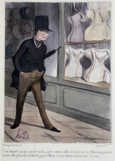 Les corsets - par Daumier - Honoré Daumier