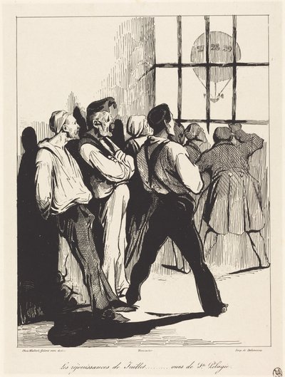 Les réjouissances de Juillet... vues de Ste. Pélagie - Honoré Daumier
