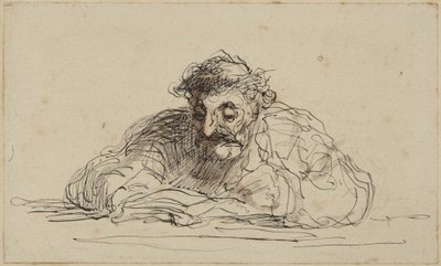 Homme lisant - Honoré Daumier