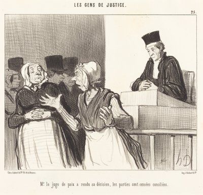 M. le Juge de paix a rendu sa décision... - Honoré Daumier