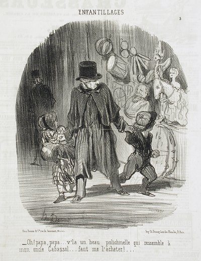 Oh ! Papa, papa... voilà un beau Polichinelle... - Honoré Daumier