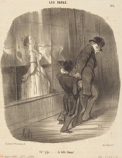 Oh ! Papa... la belle femme ! - Honoré Daumier