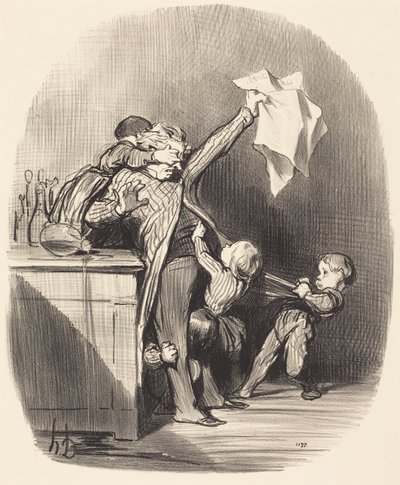 Plaisirs de la paternité - Honoré Daumier