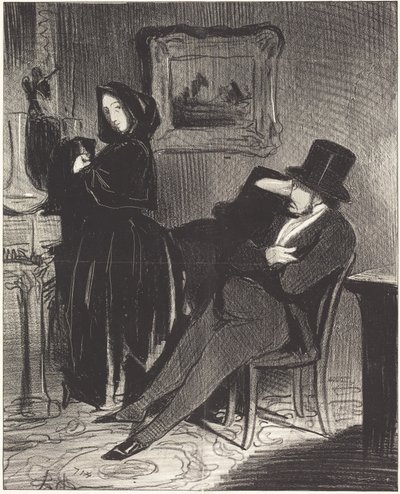 Plus souvent que je te conduirai... au bal... - Honoré Daumier