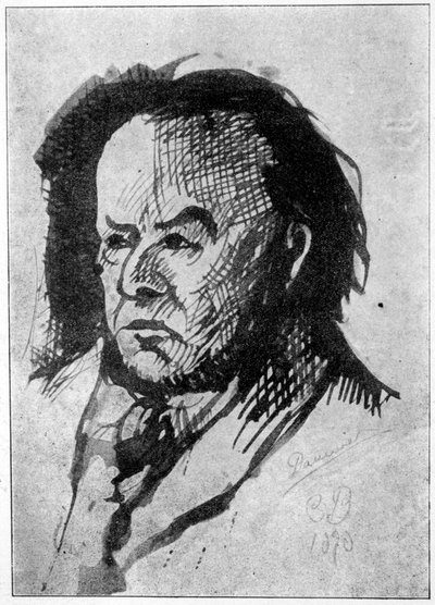 Portrait de Daumier par Charles Baudelaire en 1890 : Le manuscrit autographe de Charles Baudelaire - Paris, Auguste Blaizot - Honoré Daumier