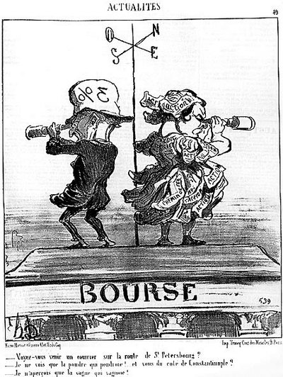 La bourse par Daumier - dans « Charivari » du 27/08/1853 - Honoré Daumier
