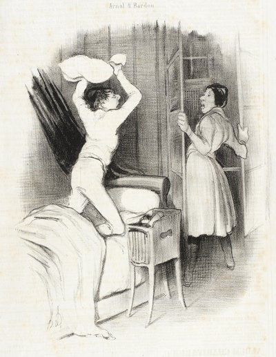 Théâtre du Vaudeville - Passé minuit - Honoré Daumier