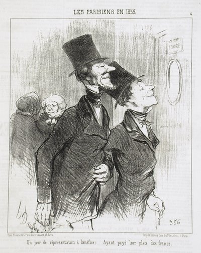 Un jour de représentation à bénéfice ! - Honoré Daumier