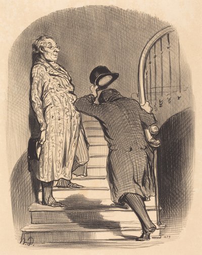 Un Locataire qui paie exactement son terme - Honoré Daumier