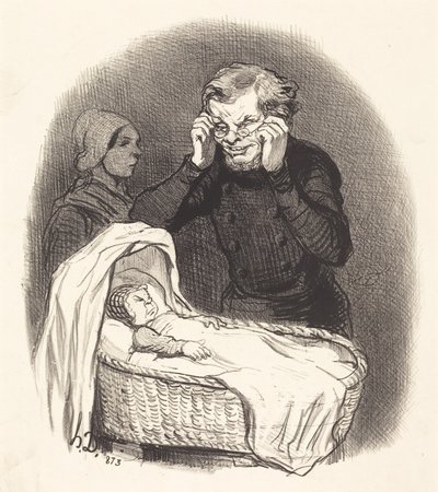 Un Père heureux - Honoré Daumier