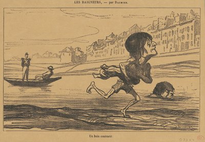 Un bain contrarié - Honoré Daumier
