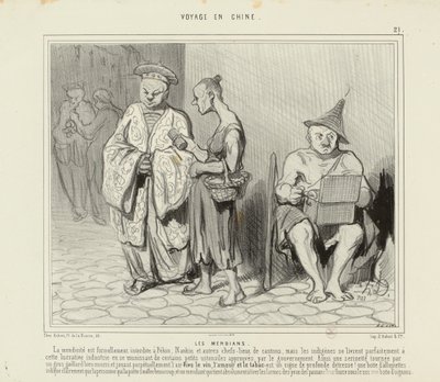 Voyage en Chine n° 21 : Les mendiants. La mendicité est formellement interdite à Pékin... - Honoré Daumier
