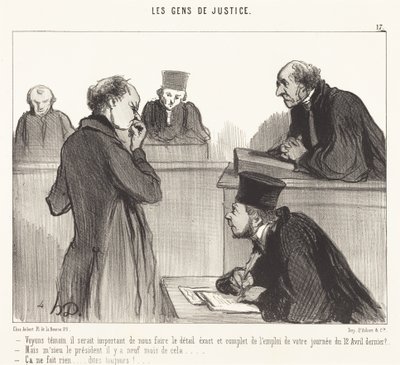 Voyons témoin il serait important de... - Honoré Daumier