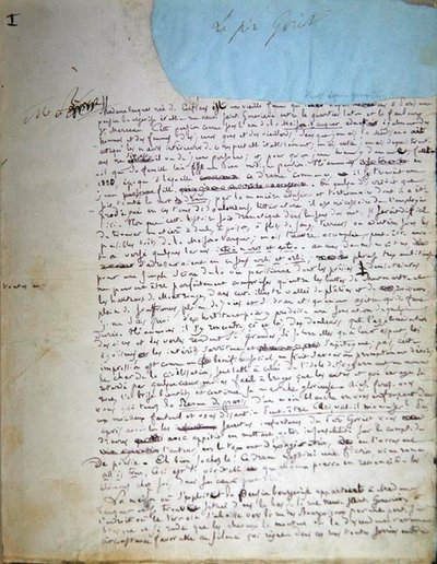 Première page du manuscrit de 