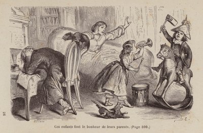 Illustration pour Un Bon Petit Diable (gravure) - Horace (after) Castelli