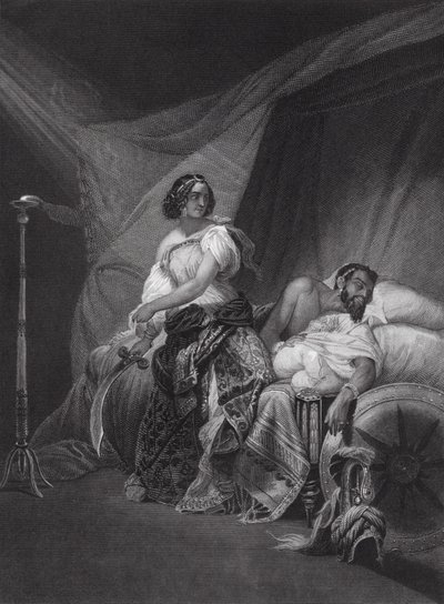 Judith et Holopherne, Judith, Ch 13, v 4, 7 (gravure) - Horace (after) Vernet