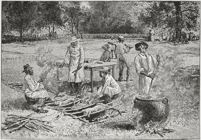 Un barbecue du Sud, illustration de 
