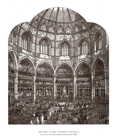 La nouvelle salle du conseil, Guildhall, 1884, 1886 - Horace Jones